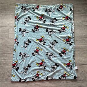 Disney Light Blue Mickey Mouse Baby Blanket